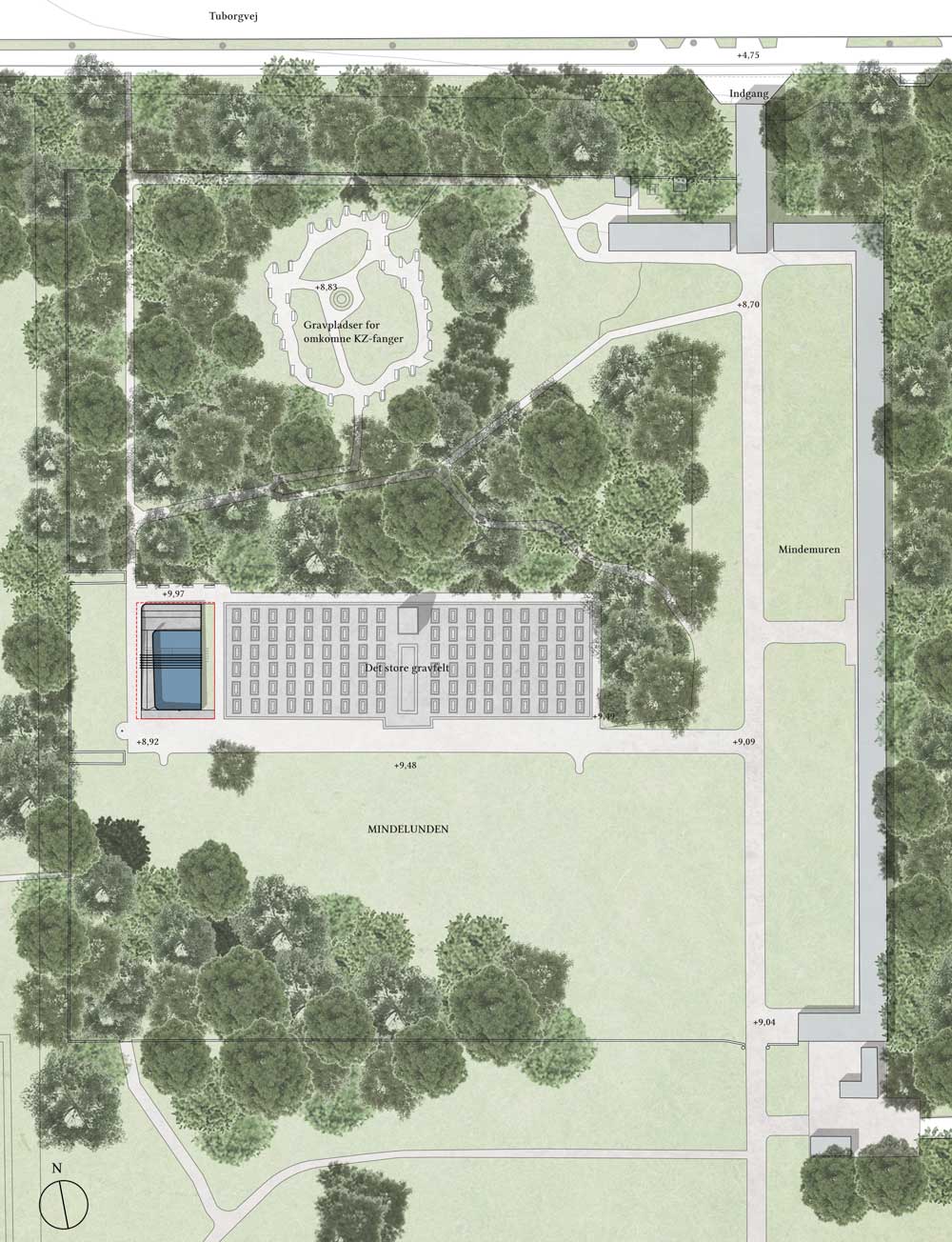 Mindelunden site plan